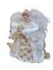 Varf Brad Inger White Gold 30cm Plastic Sintetic Alb Auriu Ornament Craciun