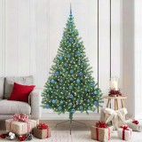 VidaXL Pom de Crăciun artificial pre-iluminat Verde 210 cm PVC 3397031