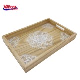 TAVA DIN LEMN PENTRU SERVIRE CU MODEL MANDALA, VANORA HOME