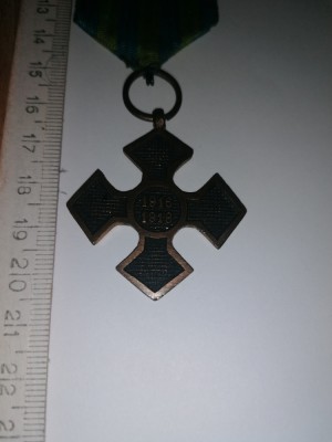 MEDALIE / DECORATIE REGALISTA WW1 , CRUCEA COMEMORATIVA 1916-1918 foto