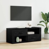 vidaXL Cabinet TV Stejar Negru 100 x 35 x 40 cm Lemn compozit 881014