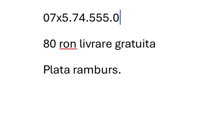 Cartela numar usor