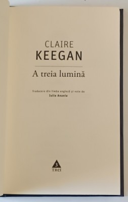 A TREIA LUMINA de CLAIRE KEEGAN , 2024 foto