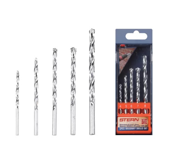 STERN. Set 5 burghie pentru beton 4-8 mm