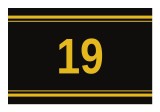 Sticker autoadeziv nr. 19 - Signetten SAFE auriu pe fundal negru