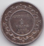 Tunisia 1 Franc Muhammad V 1915