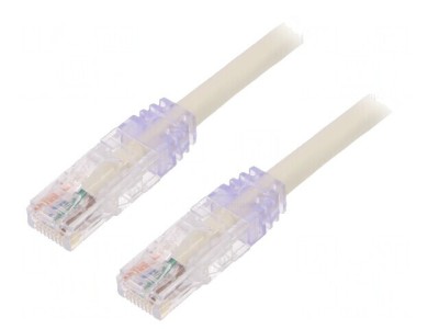 Patch Cord TX6A 10Gig U/UTP CAT6a Alb 5m foto