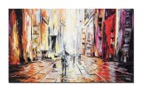 Tablou 3D pictat manual, Impreuna spre o alta dimensiune, 100x60cm ulei pe panza in cutit, Spectaculos