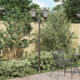 St&acirc;lp de iluminat pentru grădină cu 2 lampi E27 bronz 220 cm aluminiu
