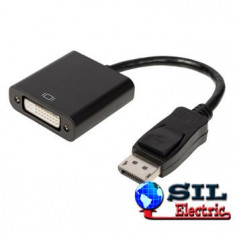 Cablu adaptor DisplayPort tata - DVI-D 24+1 p mama 0.20 m, Valueline foto