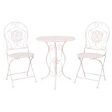 Cumpara ieftin Set mobilier gradina fier alb 60x70 cm, 40x40x92 cm (2)