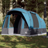 VidaXL Cort de camping pentru 3 persoane, albastru, impermeabil
