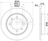 Disc frana PEUGEOT PARTNER platou / sasiu (5_, G_) (1997 - 2008) KRIEGER 0950004252