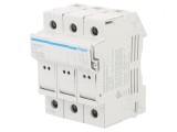 Separator cu Fuzibil 10x38mm pentru Șină DIN 32A 690V Poli 3, Hager