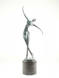 Dansatoare moderna- statueta din bronz pe soclu din marmura BE-91, Nuduri