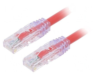 Patch Cord Cat6a U/UTP 0.5m Roșu foto