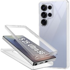 Husa 360 ALC Mobile, compatibila cu Samsung Galaxy S25 Ultra, V2 Transparent fata+spate