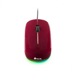 Mouse optic NGS Addict Maroon, 1000dpi, USB, led 7 culori foto