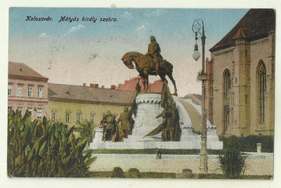 cp Cluj - circulata 1921,timbre foto