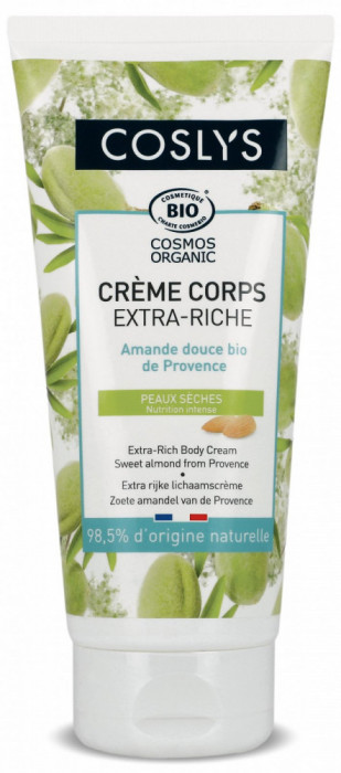 Crema de corp BIO hranitoare cu migdale dulci Coslys