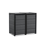 Coș de gunoi ascuns pentru exterior, gri, 240 l
