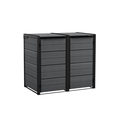 Coș de gunoi ascuns pentru exterior, gri, 240 l foto