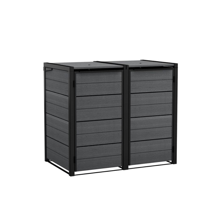 Coș de gunoi ascuns pentru exterior, gri, 240 l