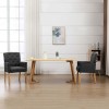 VidaXL Scaun de bucătărie cu cotiere, gri, material textil