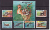170-TANZANIA-Animale din Africa-Bloc si Serie de 6 timbre nestampilate MNH, Nestampilat