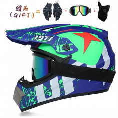 Casca moto off road/atv/enduro/snowmobil/ski:+Ochelari+Manusi+Cagula,M(57-58 cm foto