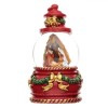 Glob Lichid Crăciun, Model Felinar Nașterea Lui Isus, Culoare Roșu, Material Sticlă, Diametru 4.5 Cm, &Icirc;nălțime 9 Cm, Oem