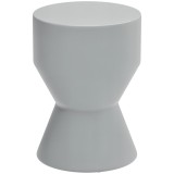 Outsunny Scaun de gradina din ceramica, suport 120kg &Oslash;33 x 45,5 cm rezistent la intemperii, cu design de clepsidra, Gri deschis | Aosom Romania