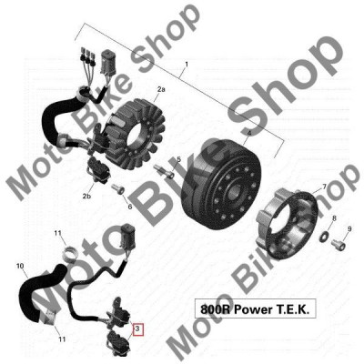 MBS Set cititoare aprindere Ski-Doo Summit Sport 800RPTEK XP154, 2015, Cod Produs: 420966804SK foto