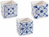 Cumpara ieftin Set 3 ghivece flori portelan 13x13x13 cm