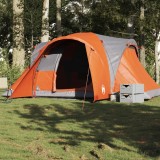 Gossi cort de familie cupola 6 persoane, gri/portocaliu, impermeabil