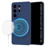 Husa silicon Samsung Galaxy S26 Ultra Asteroid GSM SoftFlex MagSafe, bleumarin
