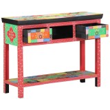 Masă de consolă Multicolor 100x30x75 cm din lemn solid de mango