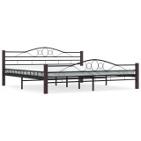 Cumpara ieftin Cadru de pat, negru, 200 x 200 cm, metal