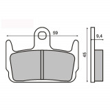 Placute frana Kymco Sniper 50 &#039;94-&#039;96 /Heroism 150 &#039;95-&#039;97 Cod Produs: MX_NEW 225100250RM