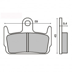 Placute frana Kymco Sniper 50 '94-'96 /Heroism 150 '95-'97 Cod Produs: MX_NEW 225100250RM