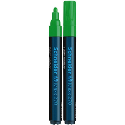 Marker cu Vopsea SCHNEIDER MAXX 270, Scriere 1-3 mm, Culoare Verde, Marker Colorat, Marker pentru Birou foto