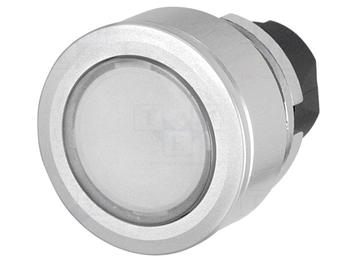 Comutator apăsare 30mm EAO alb IP65