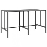 Cumpara ieftin Masa de bar, negru, 200x100x110 cm, otel vopsit electrostatic