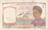 INDOCHINA 1 piastre ND (1953) VF/VF+!!!