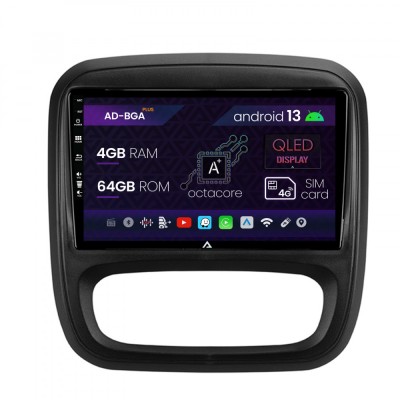 Navigatie Opel Vivaro Renault Trafic Fiat Talento (2014-2017), Android 13, A-Octacore 4GB RAM + 64GB ROM, 9 Inch - AD-BGA9004+AD-BGRKIT389 foto