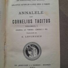 E. Lovinescu - Analele lui Cornelius Tacitus. Vol I.+II coligate
