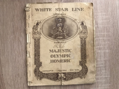 Broșura White Star Line/ interbelica// RMS Majestic// foto