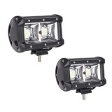 Set 2 x proiectoare auto 18LED, 72W, 6500K, 12V, IP68, Universal