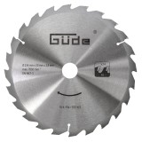 Disc pentru fierastrau circular, taiere lemn Gude 55163, O254x30 mm, 24 dinti