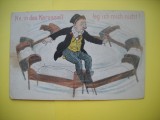 HOPCT 510 B - PATURILE ..CARUSEL !!!- IN 1919 AUSTRIA -CARICATURA VECHE-EUROPA --CIRCULATA